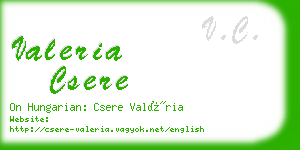 valeria csere business card